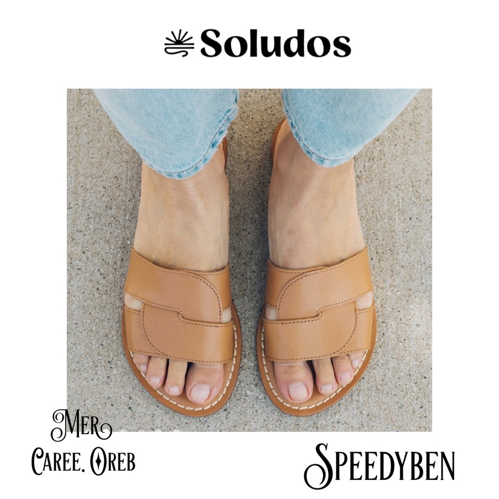 Soludos Shea Interlocking Sandals Camel Size 6 NIB - Picture 11 of 12